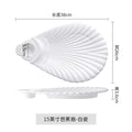 Axyaa White Ceramic Special-shaped Plate for Sushi Fruit Salad and Snacks
