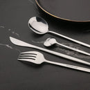 Axyaa Black Gold Stainless Steel Dinnerware Cutlery Set for Dining, Wedding & Restaurant