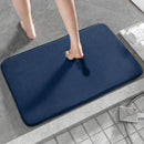 Axyaa Cozy Coral Fleece Bath Mat - Gray