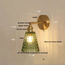 Axyaa Vintage Amber Coffee Glass Wall Sconce Mirror Light