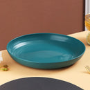 Axyaa Cream Wheats Straw Plates Set: Unbreakable, Deep Dinner Plate, Lightweight Tray