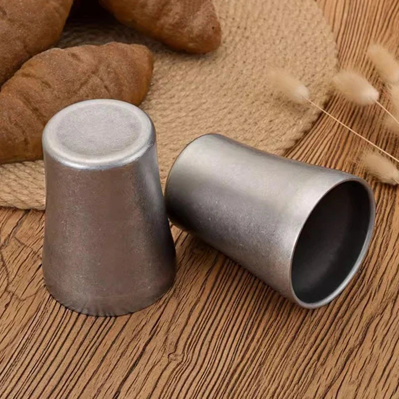 Axyaa Stainless Steel Retro Beer Mug: Double-Layer Coffee Cup for Outdoor Camping