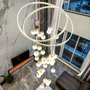 Axyaa Elegant Chandelier Set - Indoor Ceiling Lighting Fixtures for Hall, Dining & Staircase