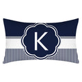 Axyaa Blue Stripe Pillowcase 30X50 for Sofa Chair Decor