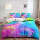 Axyaa Tie Dye Hiphop Twin Comforter Set - Colorful 3-Piece Bedding with 2 Pillow Shams