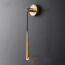 Axyaa Gold Water Drop Crystal Wall Sconce Bedroom LED Mirror Light
