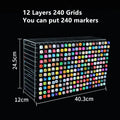 Axyaa Acrylic Marker Holder Pen Storage Box Pencil Shelf School Office Organizer