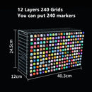 Axyaa Acrylic Marker Holder Pen Storage Box Pencil Shelf School Office Organizer