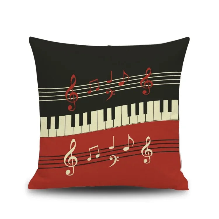 Axyaa Piano Key Notes Pillowcase - Home/Office Sofa Decor