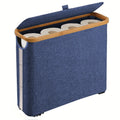 Axyaa Toilet Paper Storage Basket with Lid: Bathroom Organizer Stand Container