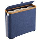 Axyaa Toilet Paper Storage Basket with Lid: Bathroom Organizer Stand Container