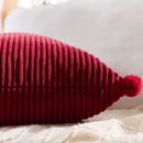Axyaa Christmas Red Sequined Elk Plush Throw Pillowcase for Festive Home Decor