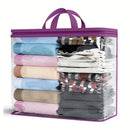 Axyaa Clear PVC Storage Bag: Waterproof Organizer for Clothes, Toys, Quilts, Blankets & More
