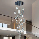 Axyaa Crystal Chandelier Stair Pendant Lamp Living Room Lighting