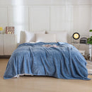 Axyaa Pineapple Plaid Fleece Sofa Blanket for Office, Travel, and Home