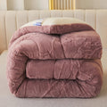 Axyaa Thick Lambswool Winter Blanket - Soft Double-Sided Plush Weighted Quilt