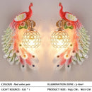 Axyaa Peacock Wall Lamp: Retro Golden Color for Living Room, Bedroom, Restaurant, Bar.