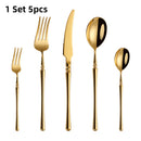 Axyaa Stainless Steel Cutlery Set - Elegant 10 Pcs Western Tableware Flatware