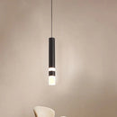 Axyaa Crystal Cylinder Pendant Chandelier: Modern Nordic Lighting Fixture for Kitchen, Dining Room