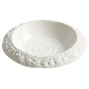 Axyaa Rock Pattern Ceramic Deep Plate - High-Quality White Dinner Plate