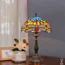 Dragonfly Tiffany LED Table Lamp by Axyaa - Stained Glass Home Lighting Fixture