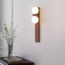 Axyaa Black Walnut Retro Wall Lamp for Stylish Living Rooms