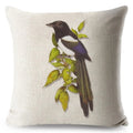 Axyaa Vintage Floral Bird Linen Cushion Cover - 45*45cm