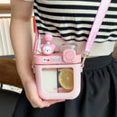 Axyaa Kawaii Kids Flat Water Bottle Straw Filter BPA Free