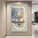 Axyaa Hydroponic Flower Mural Lamp: Sandstone Living Room Decoration