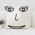 Axyaa Man Face Print Plush Cushion Cover 50x50cm