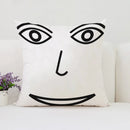 Axyaa Man Face Print Plush Cushion Cover 50x50cm