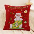Axyaa Christmas Red Joyful Pillow for Bedroom & Living Room Decor