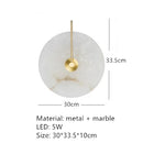 Marble Wall Lights Copper E14 Bulb Indoor Sconce for Axyaa Parlor Aisle Bedside