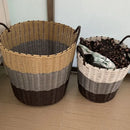 Axyaa Woven Rattan-Style Foldable Laundry Basket & Toys Storage Home Decor