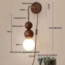 Axyaa Adjustable LED Wood Wall Sconce Light for Bedroom & Aisle