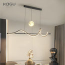 Axyaa Luxury LED Pendant Light: Sleek White/Black Design for Home & Office Décor