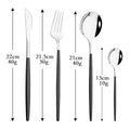 Axyaa Black Gold Stainless Steel Dinnerware Set - Elegant Tableware Collection