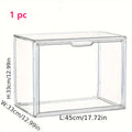 Axyaa Acrylic Stackable Storage Bins with Magnetic Lids for Motorcycle Helmets Display