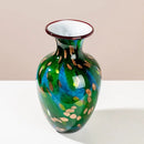 Axyaa Green Gilded Glass Vase for Modern Living Room Decor