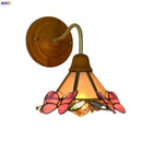 Axyaa Glass LED Wall Sconce: Colorful, Pull Chain Switch, Copper Finish