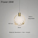 Axyaa Nordic Butterfly LED Chandelier - Gold Luxury Lighting for Bedroom, Dining Room & Parlor