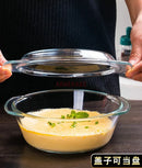 Axyaa 700ml Glass Bowl with Lid, Heat-Resistant Microwave Soup Bowl & Salad Plate