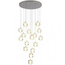 Axyaa Glass Crystal Staircase Chandelier - Luxury Living Room Ceiling Dining Indoor Lighting