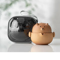 Axyaa 160ML Quick Cup Travel Tea Set with Storage Bag, Kung Fu Teapot Teacup