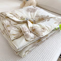 Axyaa Cool Silk Summer Quilt | Solid Color Printing Cool Silk Quilt