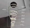 Axyaa Crystal Chandelier Stair Pendant Lamp Living Room Pendant Lights