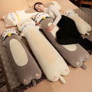 Axyaa Cute Cat Doll Plush Toy Sleeping Pillow Leg Clamping Long Girl Doll