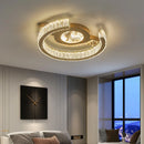 Axyaa Circle Crystal Ceiling Lamp: Modern Simple Luxury Lighting for Home Decor