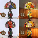 Axyaa Stained Glass Tiffany Table Lamp LED Lighting for Living Room and Bedroom