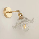 Axyaa Nordic Glass LED Wall Lamp with Copper Arm for Home Decor